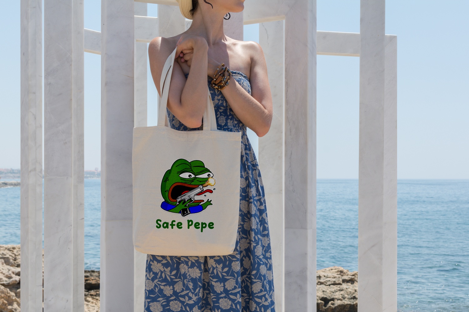 No Boundaries Women's 2- Piece Neoprene Beach Tote Handbag with